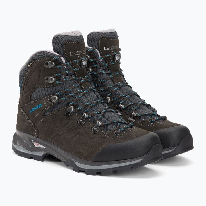 Women's trekking boots LOWA Badia GTX anthracite/blue 4