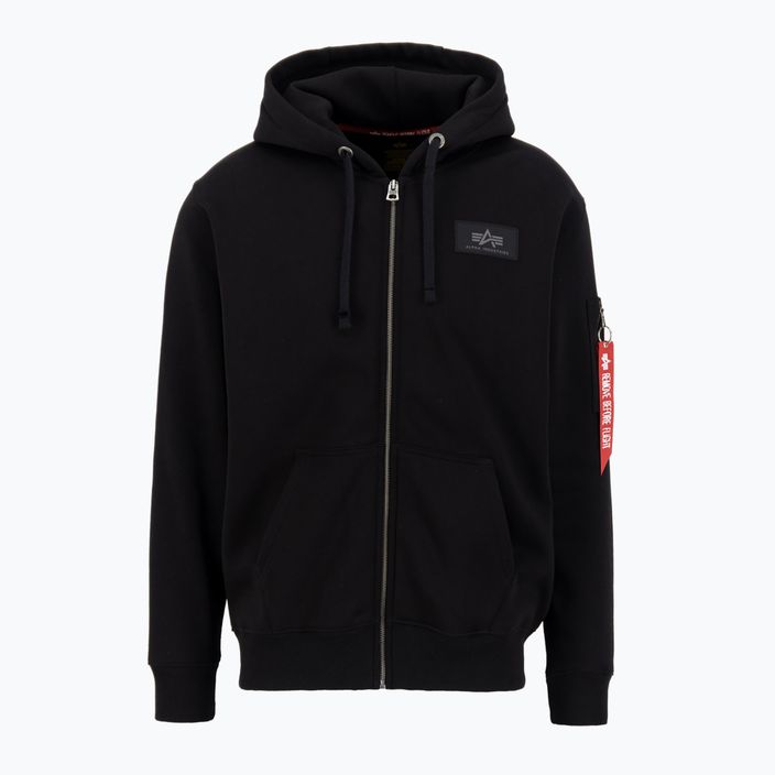 Men's Alpha Industries Back Print Zip sweatshirt black