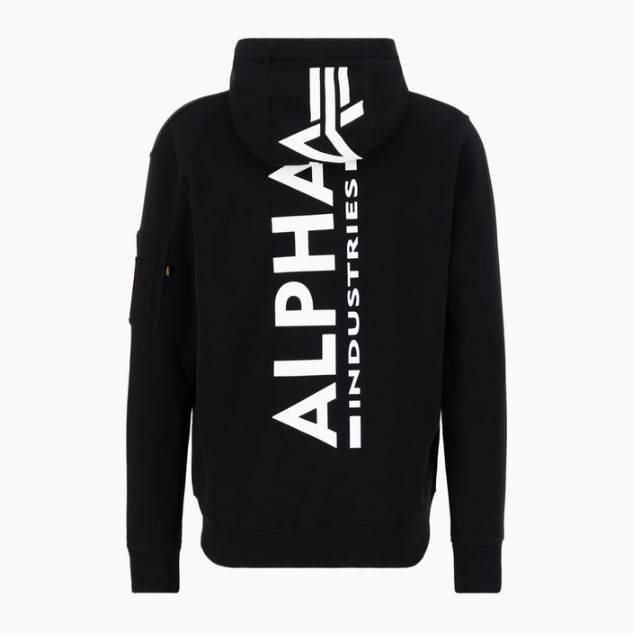 Men's Alpha Industries Back Print Zip sweatshirt black 2