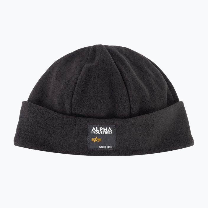 Alpha Industries Label Fleece set cap + gloves black 2