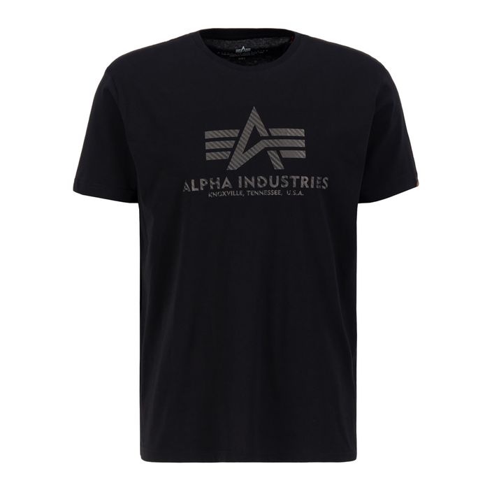 Alpha Industries men's Basic T Carbon black t-shirt 2