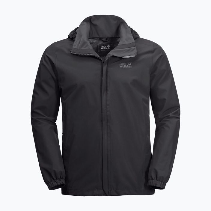 Jack Wolfskin men's Stormy Point rain jacket black 1111141_6000