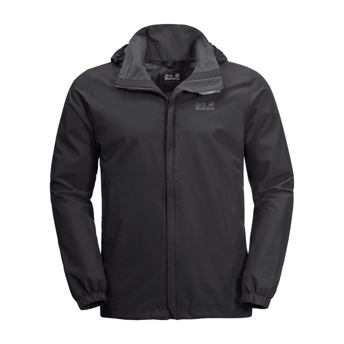 Jack Wolfskin men's Stormy Point rain jacket black 1111141_6000 2
