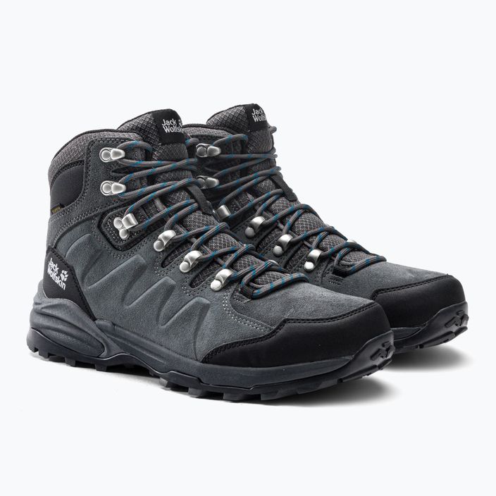 Jack Wolfskin men's trekking boots Refugio Texapore Mid grey-black 4049841 5