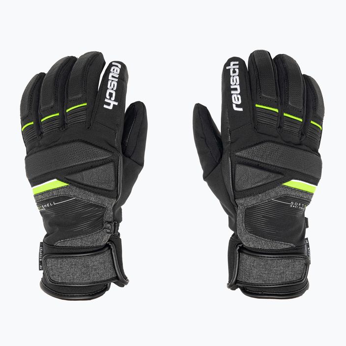 Reusch Storm R-Tex Xt ski glove black/black melange/neon green 3