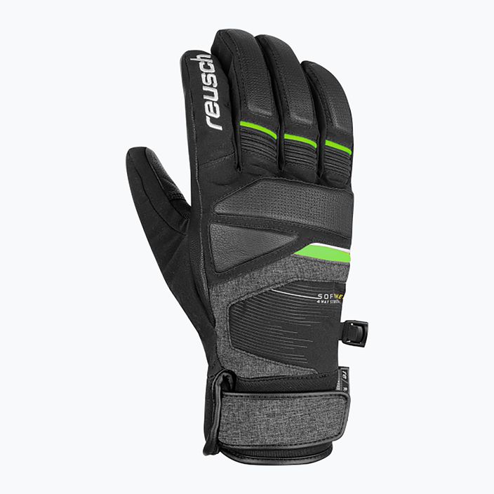 Reusch Storm R-Tex Xt ski glove black/black melange/neon green 6