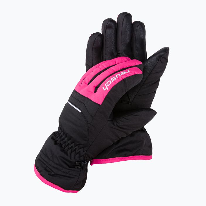 Reusch Alan children's ski gloves black/pink 60/61/115