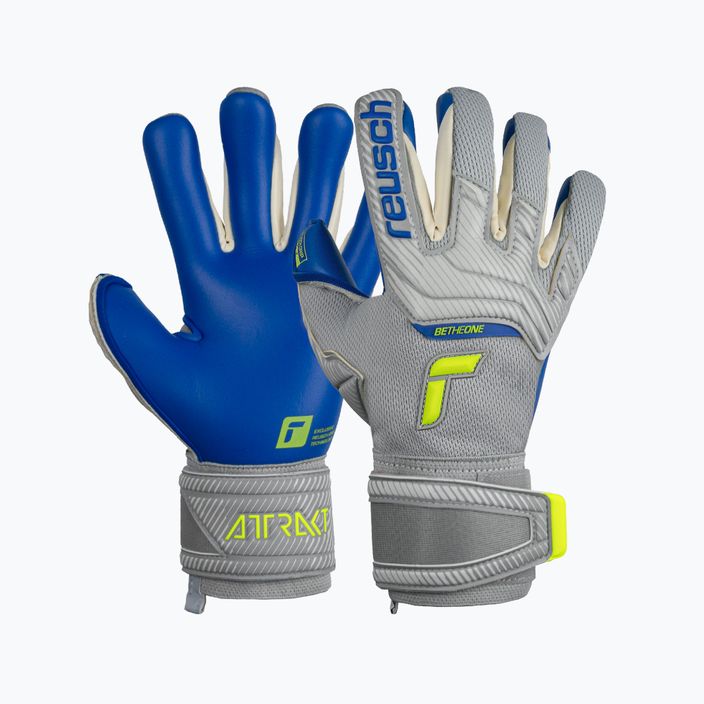 Reusch Attrakt Gold X grey-blue goalkeeper's gloves 5270945-6006 5