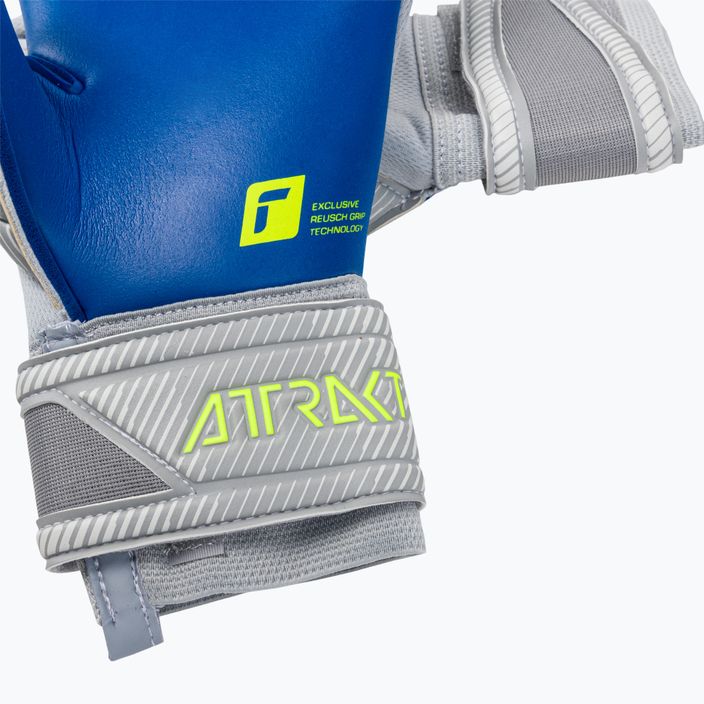Reusch Attrakt Gold X grey-blue goalkeeper's gloves 5270945-6006 4