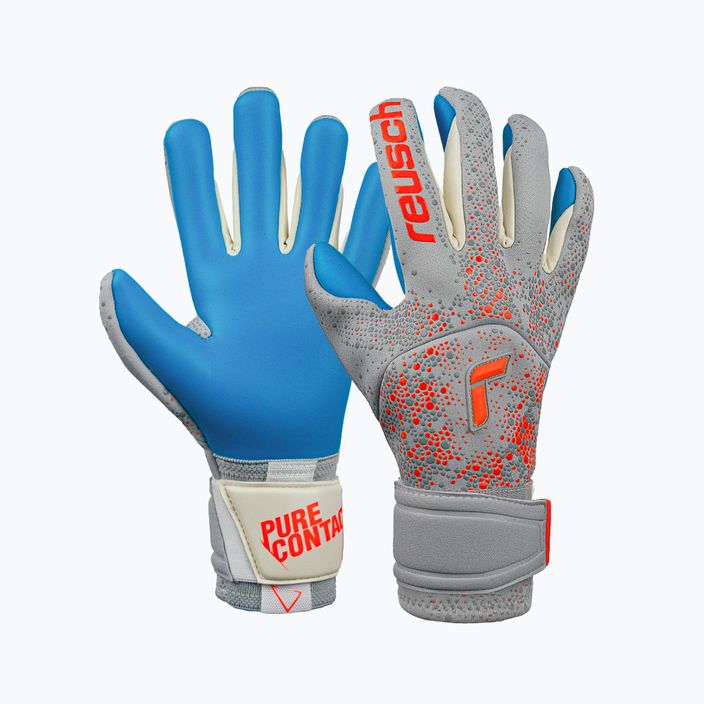 Reusch Pure Contact goalkeeper gloves Aqua 6026 grey 5270400-6026 6