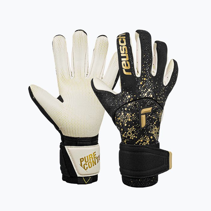 Reusch Pure Contact Gold X GluePrint goalkeeper gloves black and gold 527075-7707 5
