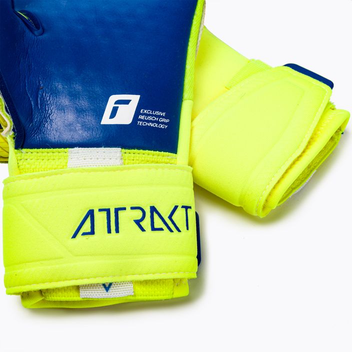 Reusch Attrakt Duo goalkeeper's gloves yellow-blue 5270055 4
