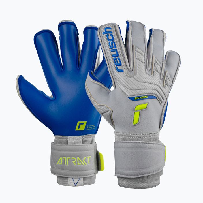 Reusch Attrakt Gold X Evolution Cut grey goalkeeper gloves 5270964 5