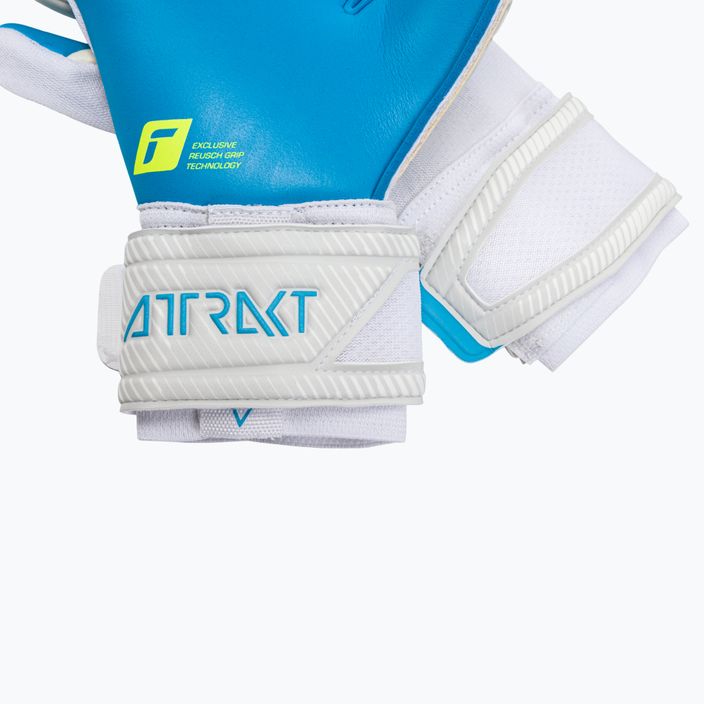 Reusch Attrakt Aqua blue and white goalkeeping gloves 5270439 4