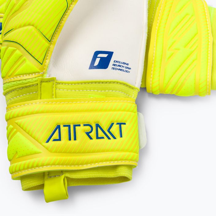 Reusch Attrakt Grip Finger Support Goalkeeper Gloves Yellow 5270810 4