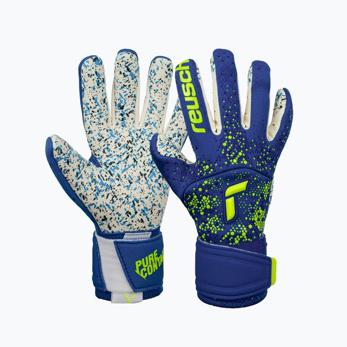 Reusch Pure Contact Fusion Junior goalkeeper's gloves 4018 blue 5272900-4018 5