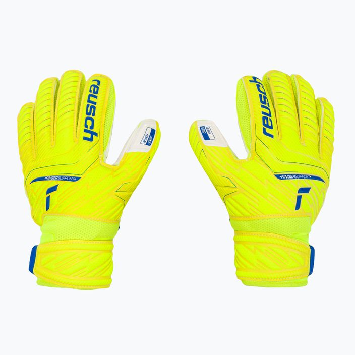 Reusch Attrakt Grip Finger Support Junior goalkeeper gloves yellow 5272810