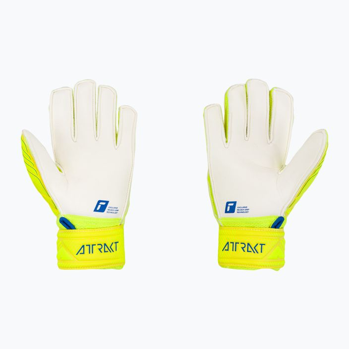 Reusch Attrakt Grip Finger Support Junior goalkeeper gloves yellow 5272810 2