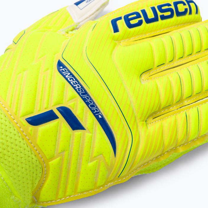 Reusch Attrakt Grip Finger Support Junior goalkeeper gloves yellow 5272810 3