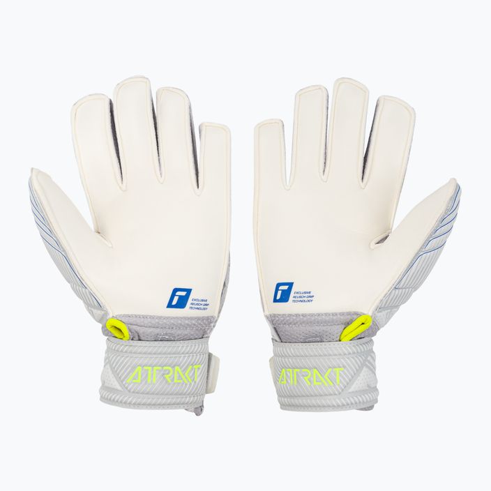 Reusch Attrakt Grip Finger Support Junior children's goalkeeping gloves grey 5272810 2
