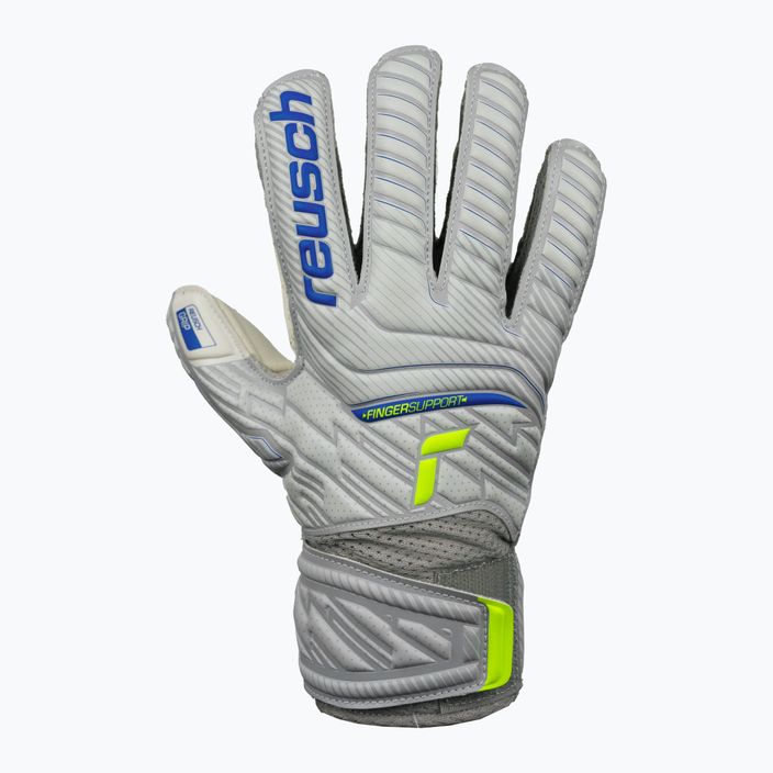 Reusch Attrakt Grip Finger Support Junior children's goalkeeping gloves grey 5272810 6