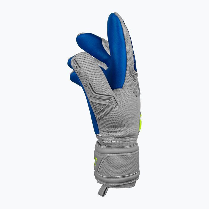 Reusch Attrakt Freegel Silver Junior children's goalkeeper gloves grey-blue 5272235-6006 6