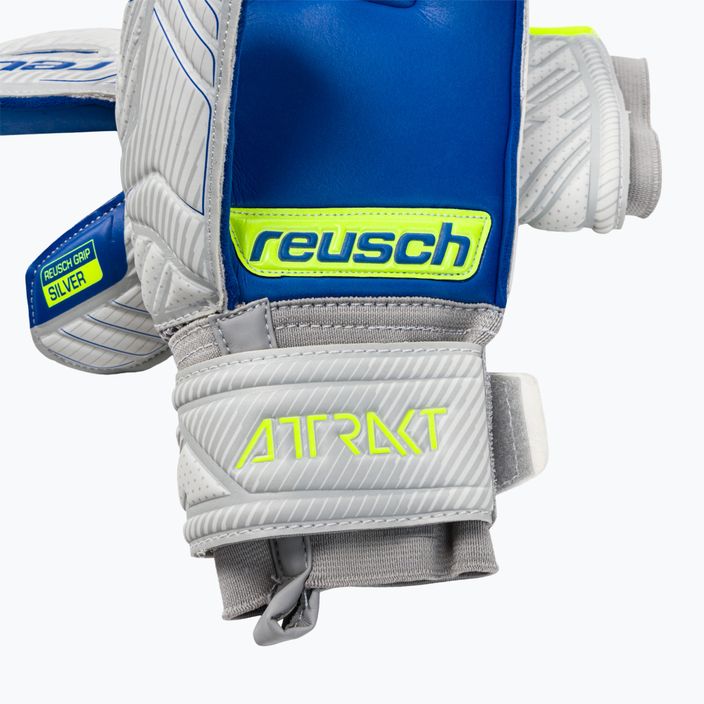 Reusch Attrakt Silver Roll Finger Junior children's goalkeeping gloves grey 5272217 4