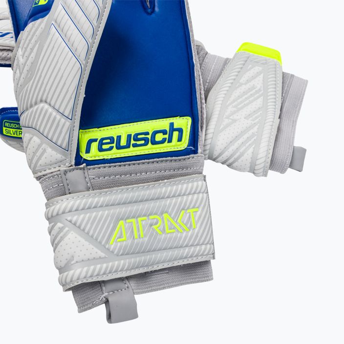 Reusch Attrakt Silver grey children's goalkeeping gloves 5272215 4