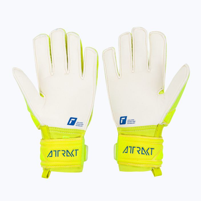 Reusch Attrakt Grip children's goalkeeping gloves yellow 5272815 2