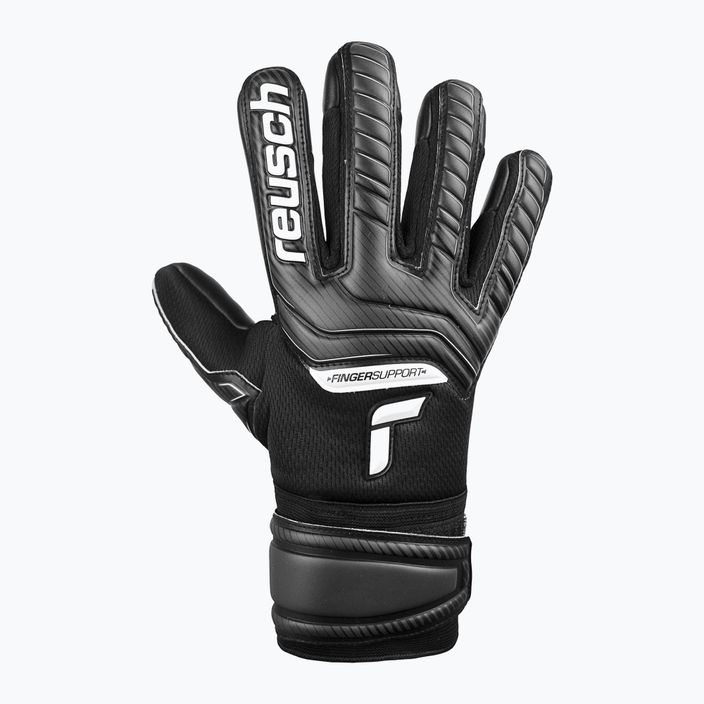 Reusch Attrakt Infinity Finger Support children's goalkeeper gloves black 5272720 5