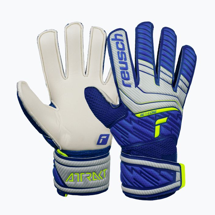 Reusch Attrakt Solid Junior children's goalkeeping gloves blue 5272515-6036 5