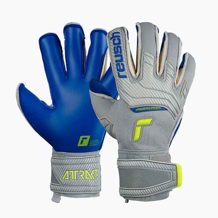 Reusch Attrakt Gold X Evolution Cut Finger Support Goalkeeper Gloves grey 5270950 5