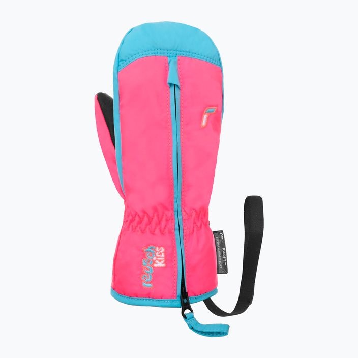 Reusch Ben Mitten children's ski gloves knockout pink/bachelor button 6