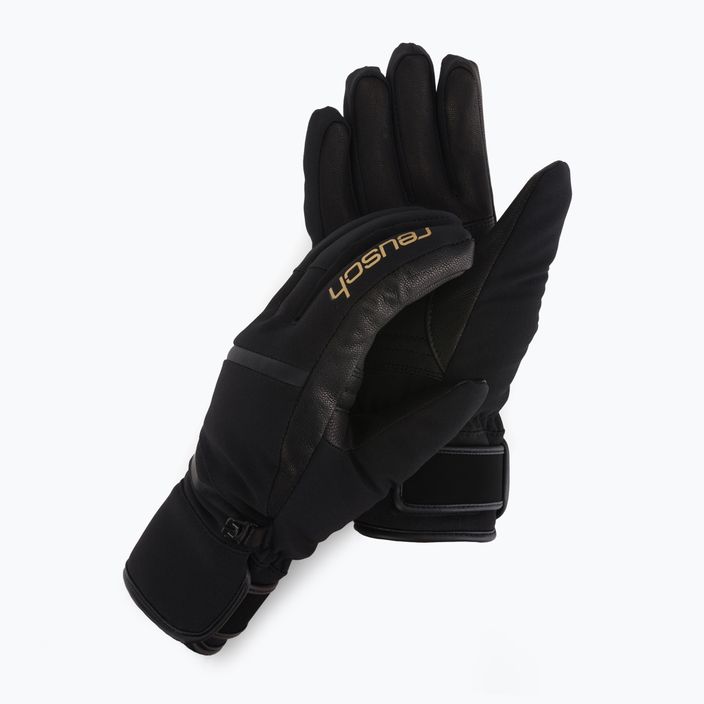 Reusch Tessa Stormbloxx ski gloves black/gold 62/31/138