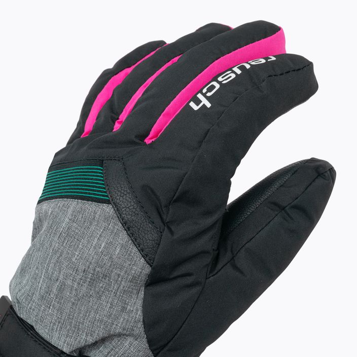 Reusch Flash Gore-Tex children's ski gloves black/black melange/pink glo 4