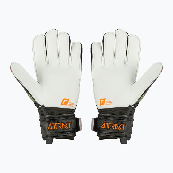 Reusch Attrakt Grip Finger Support goalkeeper's gloves green-orange 5370010-5556 2
