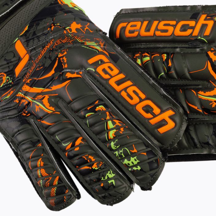Reusch Attrakt Grip Finger Support goalkeeper's gloves green-orange 5370010-5556 4