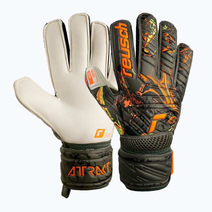 Reusch Attrakt Grip goalkeeper gloves green 5370018-5556 4