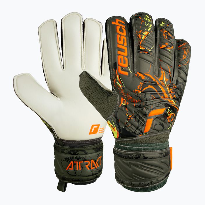 Reusch Attrakt Solid green goalkeeper's gloves 5370016-5556 4