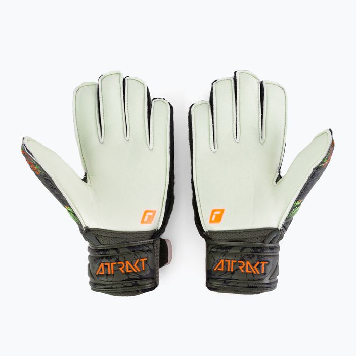 Reusch Attrakt Solid Finger Support Junior children's goalkeeping gloves green 5372010-5556 2