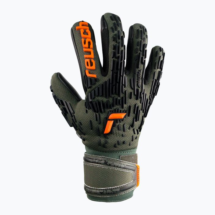 Reusch Attrakt Freegel Silver Junior goalkeeper gloves black-green 5372035-5555 5