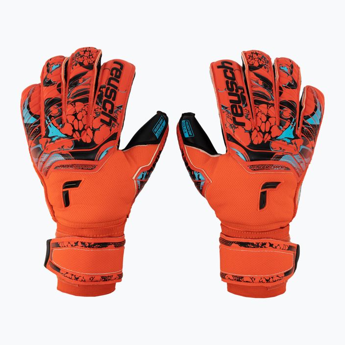 Reusch Attrakt Gold X Evolution Cut Finger Support goalkeeper gloves red 5370950-3333