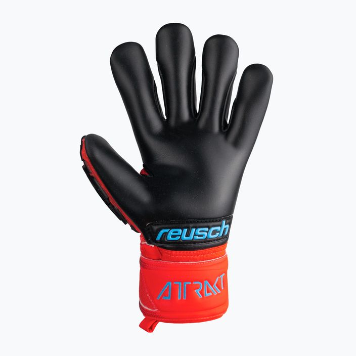 Reusch Attrakt Freegel Gold Finger Support Goalkeeper Gloves Red 5370130-3333 5