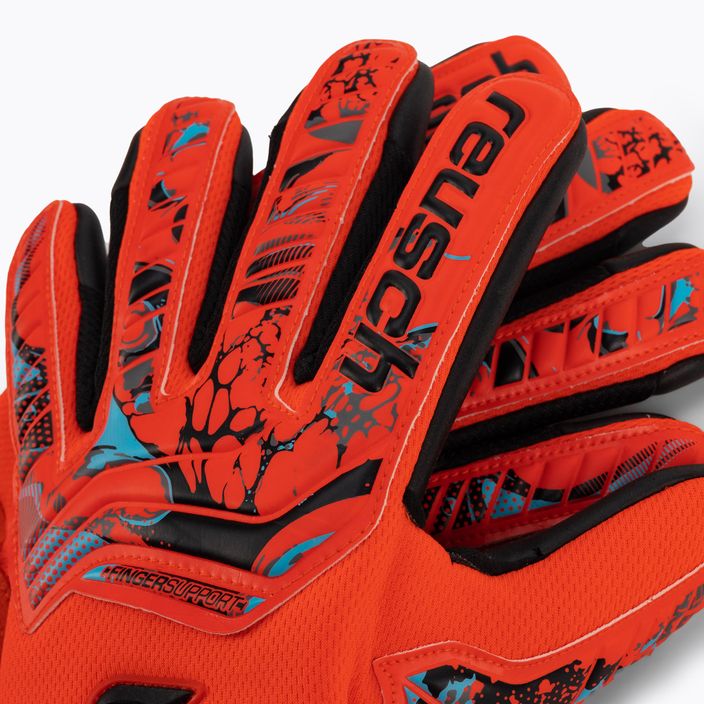 Reusch Attrakt Grip Evolution Finger Support Goalkeeper Gloves Red 5370820-3333 4