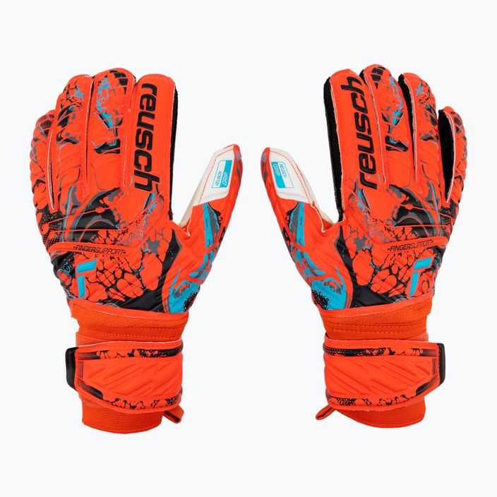 Reusch Attrakt Grip Finger Support Goalkeeper Gloves Red 5370810-3334