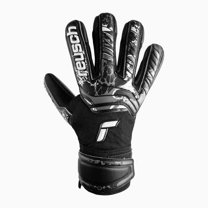 Reusch Attrakt Infinity Finger Support Junior children's goalkeeping gloves black 5372720-7700 4