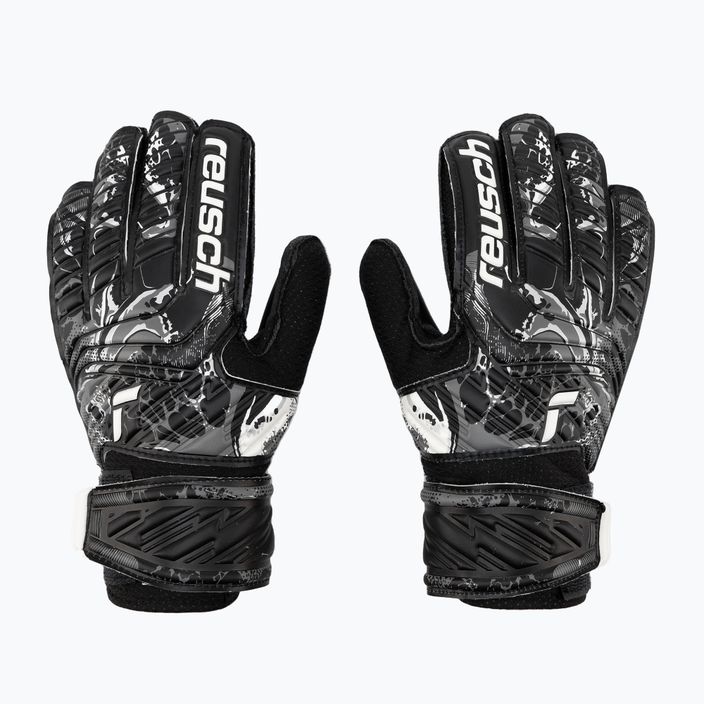 Reusch Attrakt Solid Junior children's goalkeeping gloves black 5372515-7700