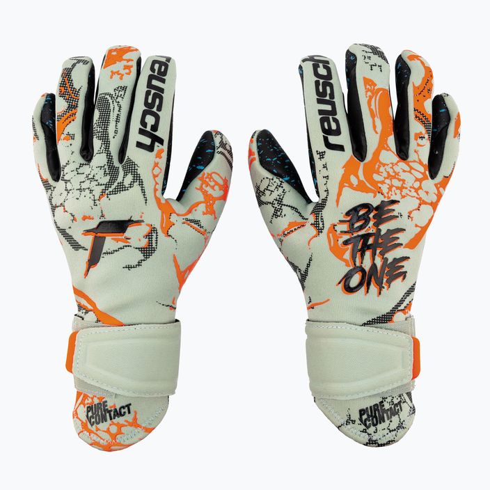 Reusch Pure Contact Fusion Junior children's goalkeeper gloves green 5372900-5444