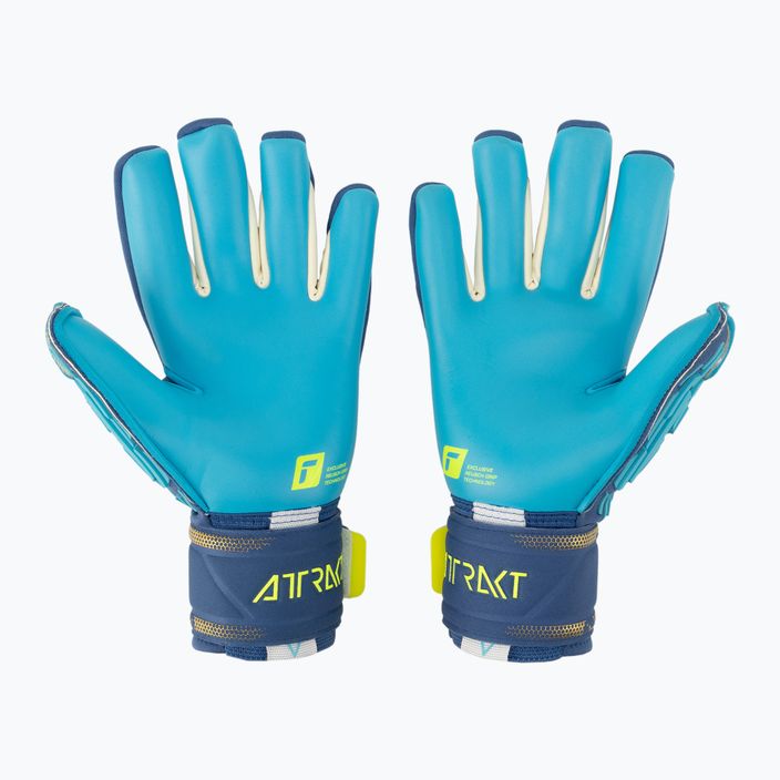 Reusch Attrakt Freegel Aqua Windproof goalkeeper's gloves blue 5370459-4433 2