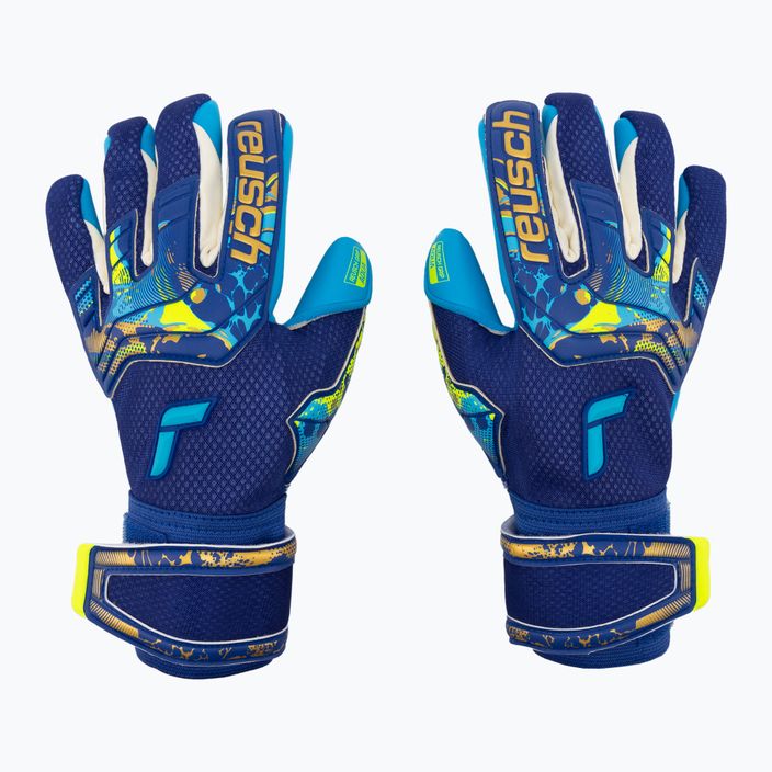 Reusch goalkeeper gloves Attrakt Aqua blue 5370439-4433